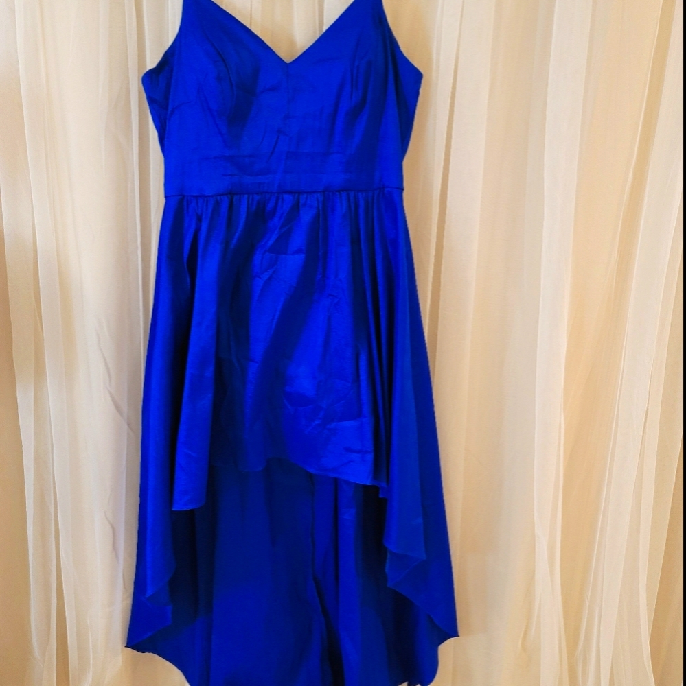 ROYAL BLUE HIGH LOW DRESS